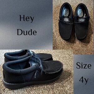 Hey Dude Black Boys Loafers